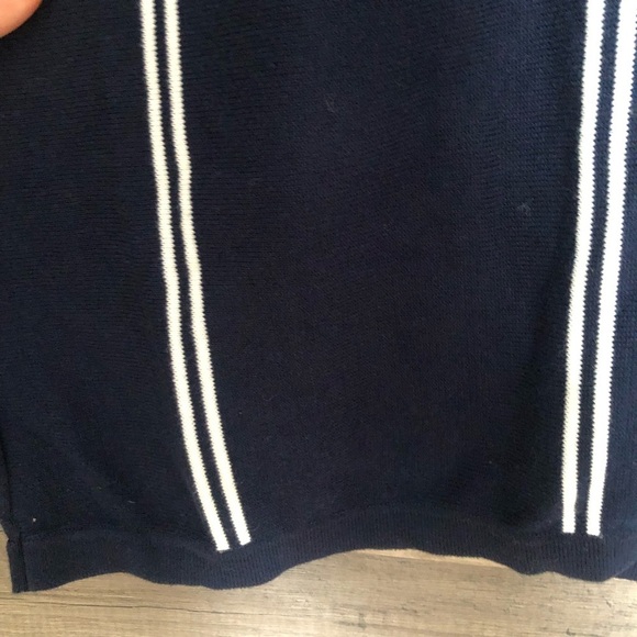 Navy Cotton Button-Up Striped Cardigan XL - Picture 4 of 8